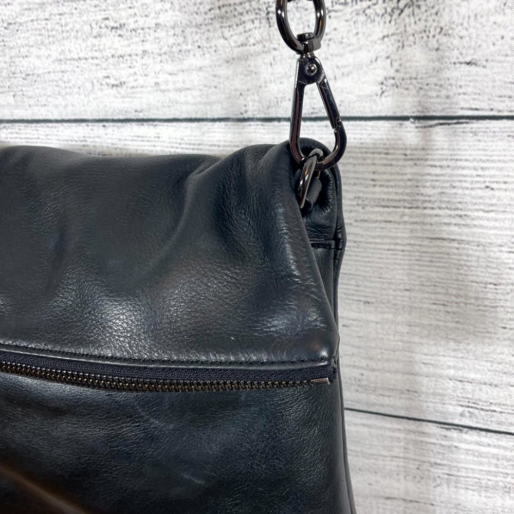 Margot New York Robbie Leather Foldover Crossbody Leather Bag - Picture 4 of 16